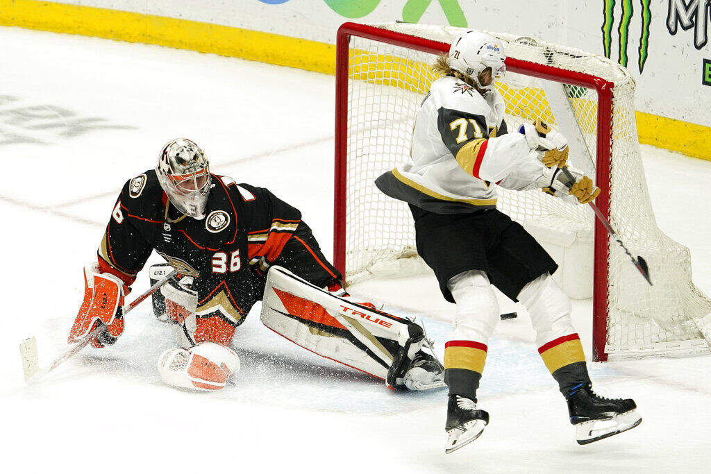 APTOPIX Golden Knights Ducks Hockey